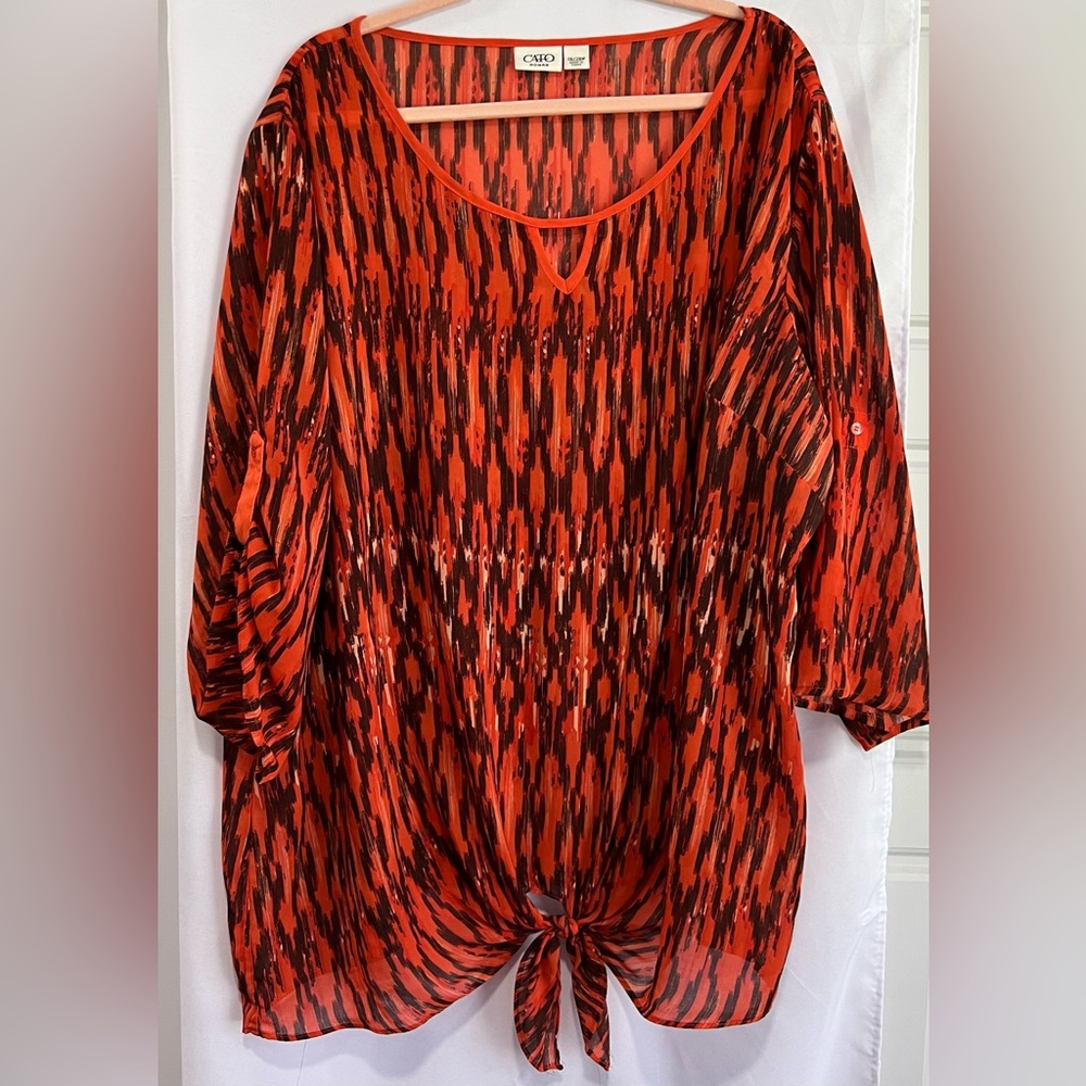 Cato Red Black Top 26 28 W